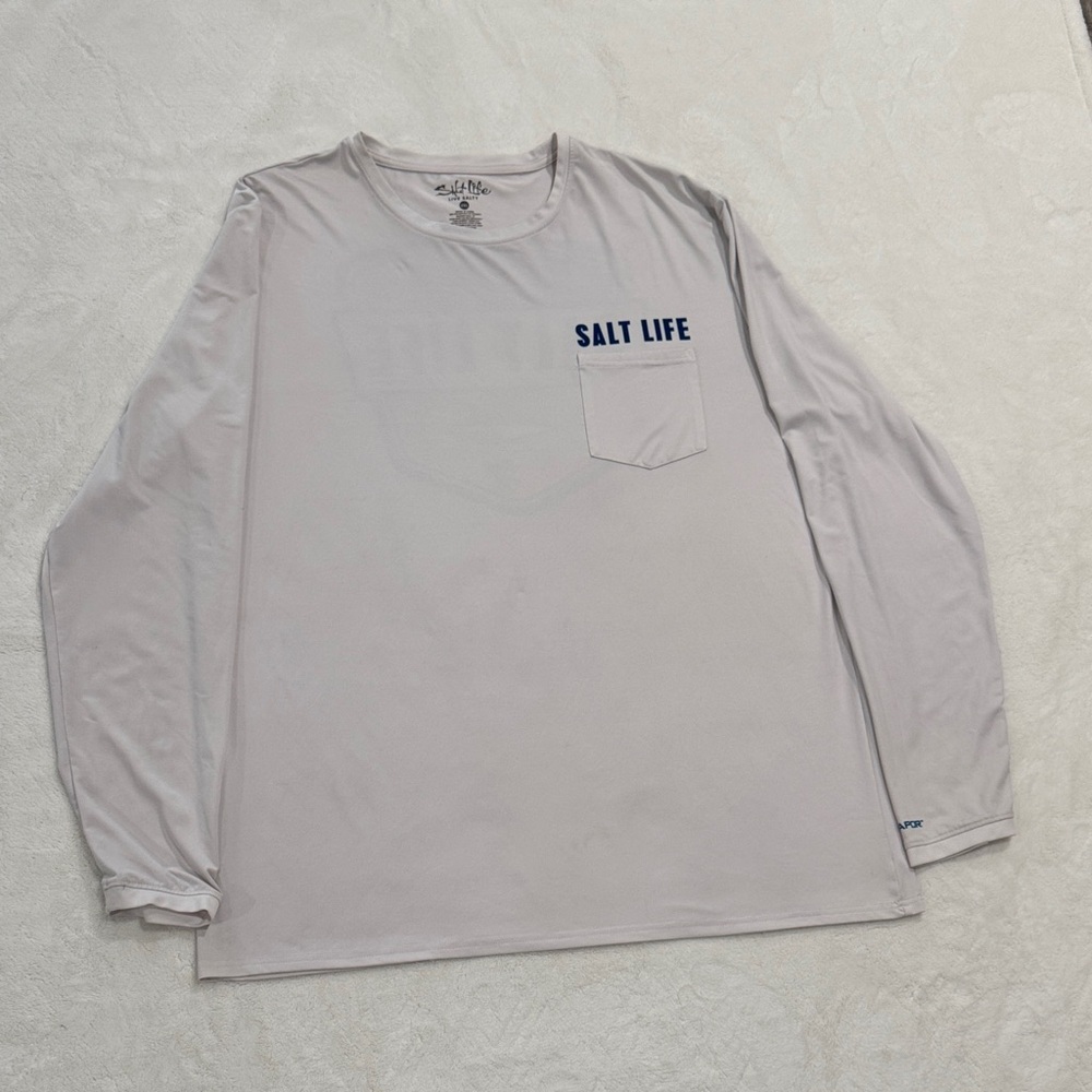 Salt Life Men's Gray Long Sleeve Shirt